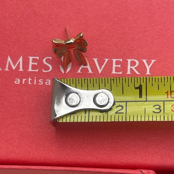 James Avery 14k yellow Gold Bow Back-Post Stud Earrings - Picture 15 of 15